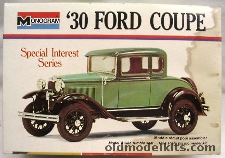 Monogram 1/24 1930 Ford Model A Coupe, 7551 plastic model kit